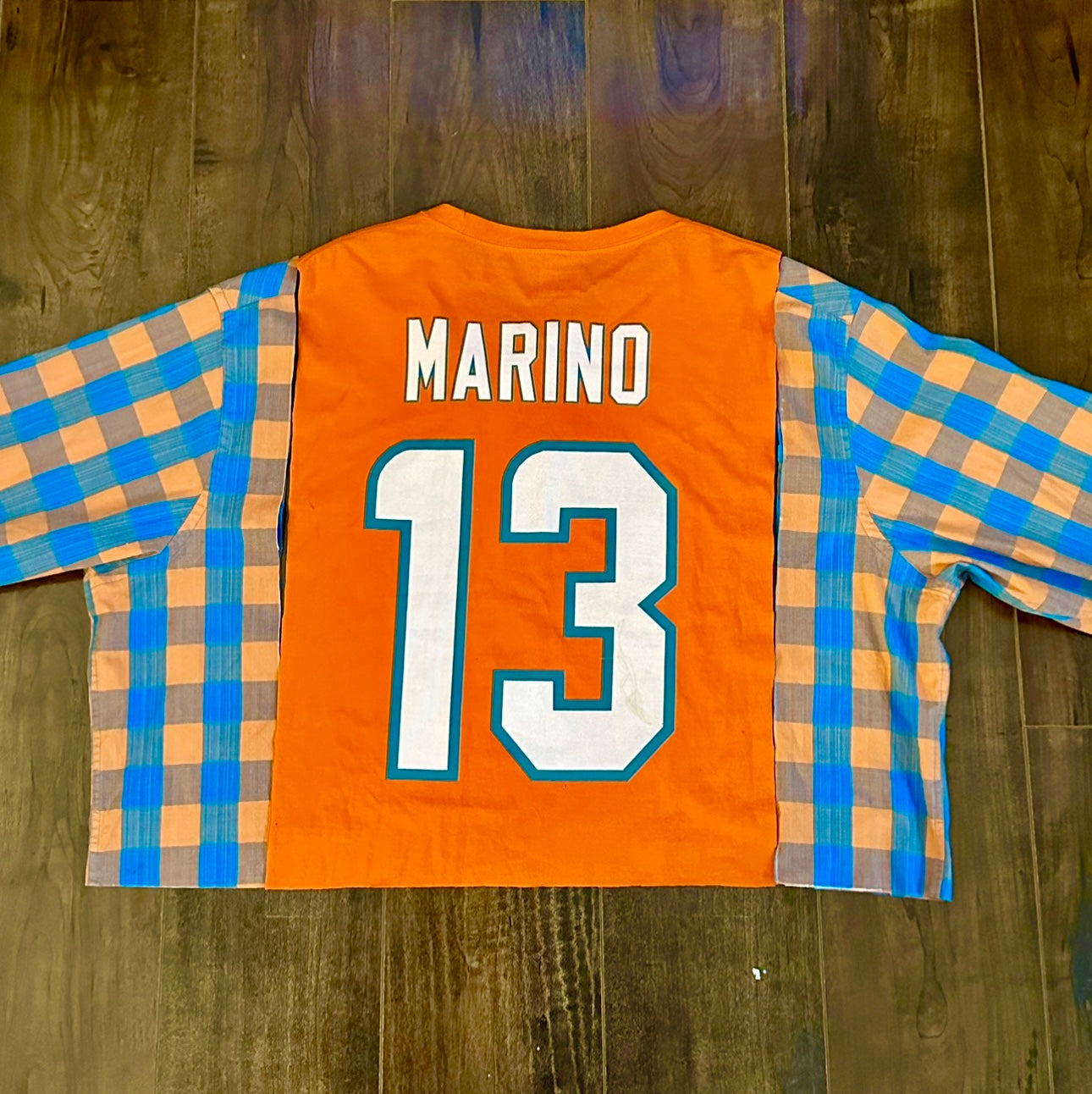 Miami Dolphins Marino Crop Plaid - M